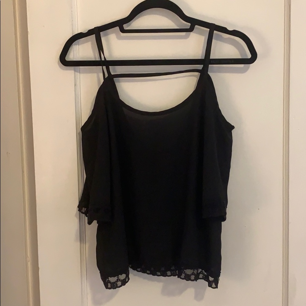 Off the shoulder black top